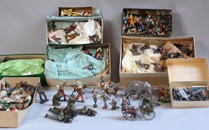  Lot of painted lead characters and animals