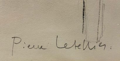 null Pierre LETELLIER (1928-2000)
Femme assise
Fusain signé en bas à droite
64 x...