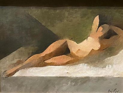 null Manolo RUIZ PIPO (1929-1999)
Femme nue allongée
Huile sur toile signée en bas...