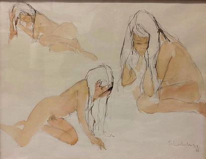 null Pierre LETELLIER (1928-2000)
Etude de femme
Aquarelle signée en bas à droite...