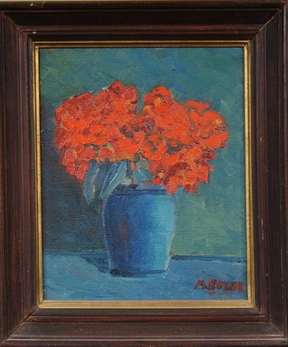 null Madeleine BOYER (1916-2009)
Bouquet de fleurs
Huile sur toile signée en bas...
