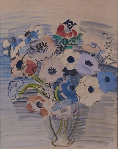 null *Raoul DUFY (1877-1953) - SPITZER ed.
Fleurs
Pochoir
53 x 42 cm.