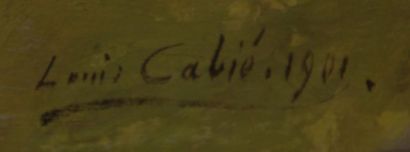 null Louis CABIE (1854-1939)
Bord de rivière
Huile sur panneau signée en bas à droite...
