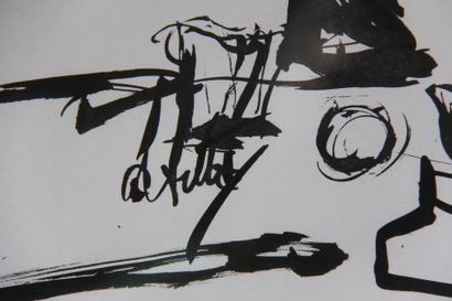 null Henry Maurice d'ANTY (1910-1998)
Don Quichotte
Lavis d'encre noire signée au...