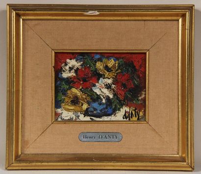 null Henry Maurice d'ANTY (1910-1998)
Bouquet de fleurs
Huile sur toile signée en...