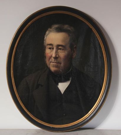 null François BATUT (act.1861-1887)
Portrait d'homme
Huile sur toile ovale signée
61...