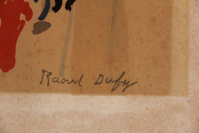 null Raoul DUFY (1877-1953) 
La Maison au Coin de la Rue 
Lithographie couleurs signée...