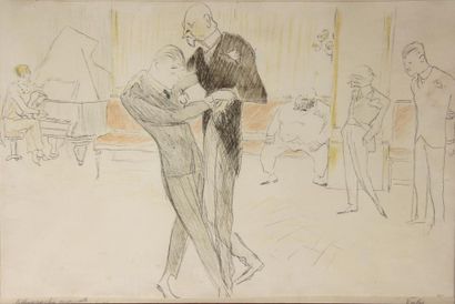 null Marcel VERTES (1895-1961)
La danse de salon
Lithographie signée en bas à droite
38...