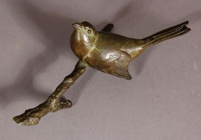 null André-Vincent BECQUEREL (1893-1981)
Oiseau sur une branche
Sculpture en bronze...