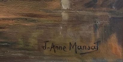 null *J. Anne MANZAT
Les biches
Huile sur toile signée en bas à droite
50 x 100 ...