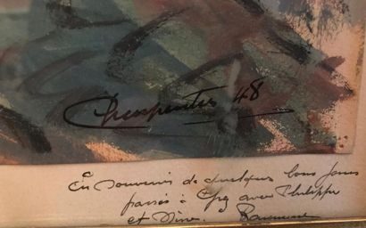 null *CHARPENTIER
Vue de Paris
Deux aquarelles signées
50 x 30 cm.
44 x 36 cm.