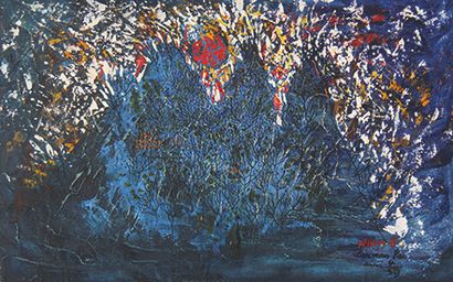 Laxman PAÏ (1926-)
Paysage bleu
Huile sur...