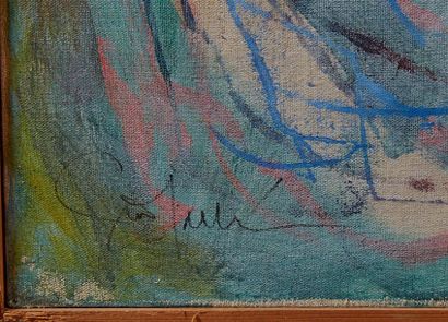 null Gina PELLON (1926-2014)
La pie qui parle
Huile sur toile signée en bas à gauche,...