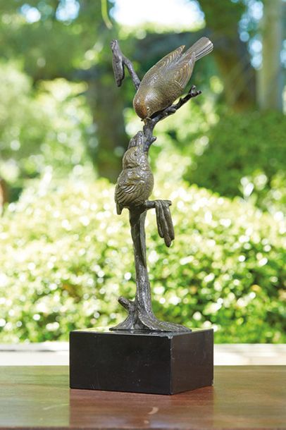 null Irénée ROCHARD (1906-1984)
Moineaux sur une branche
Epreuve en bronze à patine...