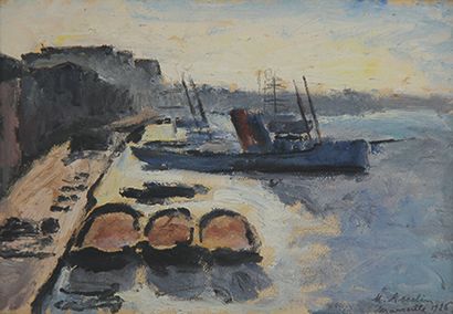 Maurice ASSELIN (1882-1947) Le port de Marseille...