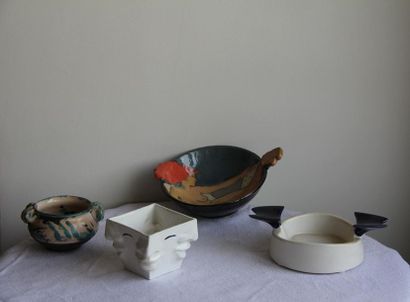 null Set of ceramic bowls, vases, tins, and pouches