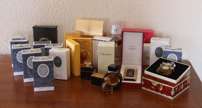null Batch of various used perfume bottles