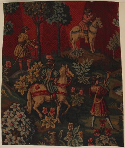 null *Tapestry in the taste of the XVIIth c. representing a hunting scene
152 x 124...