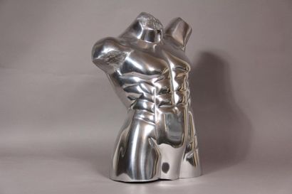 null Buste d'homme en métal chromé
H : 46 cm.