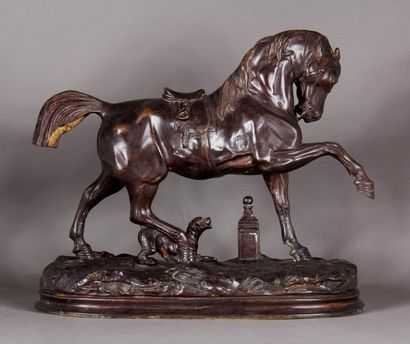 null Modern school
Harnessed horse and a dog
Metal sculpture with brown patina
H:...