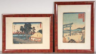 Two Japanese prints
17.5 x 23.5 cm. (acc...