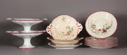 null SARREGUEMINES
Butterfly model polychrome earthenware dinner service comprising...