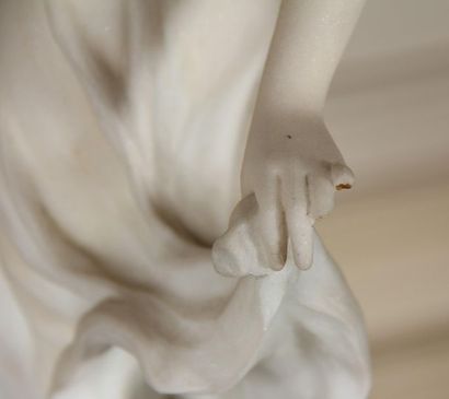 null Antonio FRILLI (c.1880-1920)
La danseuse
Sculpture en marbre blanc signée et...