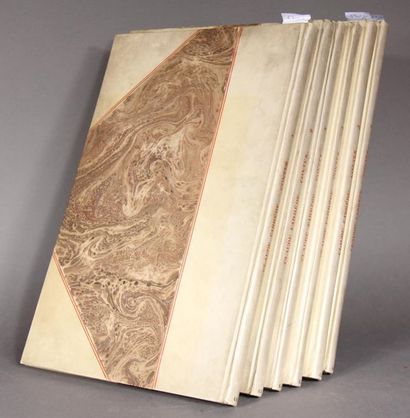 null Claude FARRERE
Contes, 1902
Set of six vol. in-folio manuscripts in half parchment...