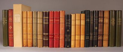 null Set of about fifty well-bound volumes: literature and miscellaneous