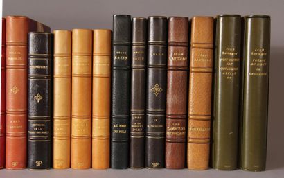 null Set of about fifty well-bound volumes: literature and miscellaneous