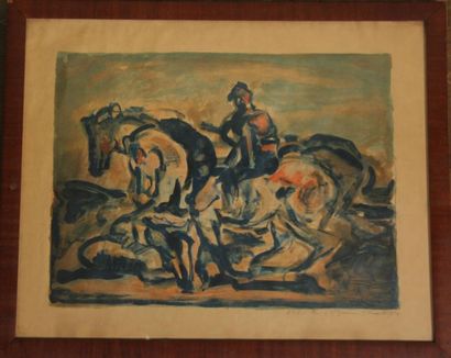 null Georges ROUAULT (1871-1958)
La chevauchée, 1910
 Lithographie en couleurs sur...