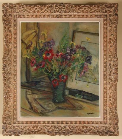 null Isaac ANTCHER (1899-1992)
Bouquet de fleurs
Huile sur toile signée
55 x 46 ...