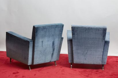 null *Baptistin SPADE (1891-1969
)Suite of two armchairs and two warmers in the model...