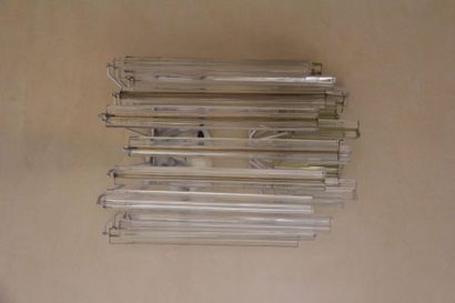 null VENINI
Pair of wall lights triad model with tri-lobed elements in transparent...