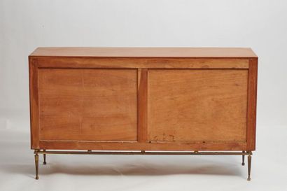 null *Baptistin SPADE (1891-1969)
Chest of drawers covered with light brown leatherette...