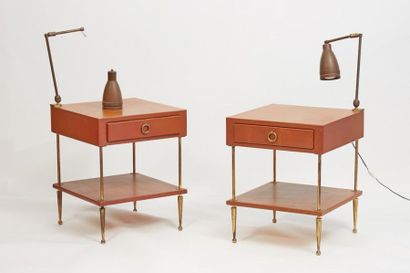 null *Baptistin SPADE (1891-1969)
Bedroom furniture consisting of two bedside tables...