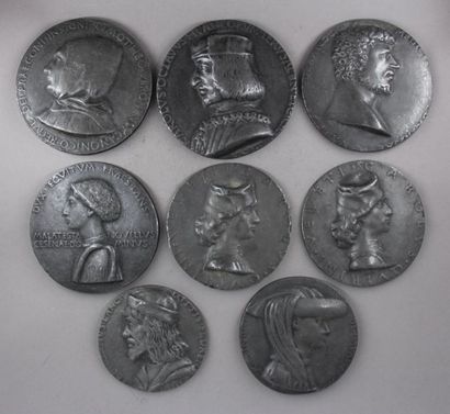 null Eight metal medals imitating Renaissance medals on one side
D: between 7 and...