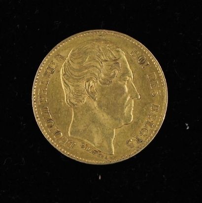 null *A 1865 Belgian 20 F gold coin