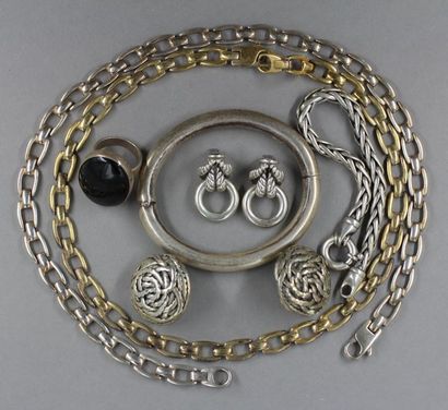 Lot of jewels in silver 925°/°°: - two pairs...