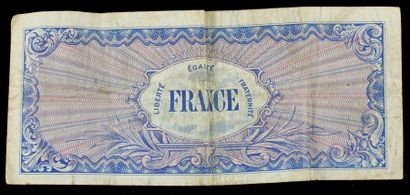 null A 1944 100 franc banknote produced by the Allies (folded)