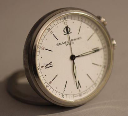 null THANK BALM
Round travel clock in silver plated metal.
In its original box.