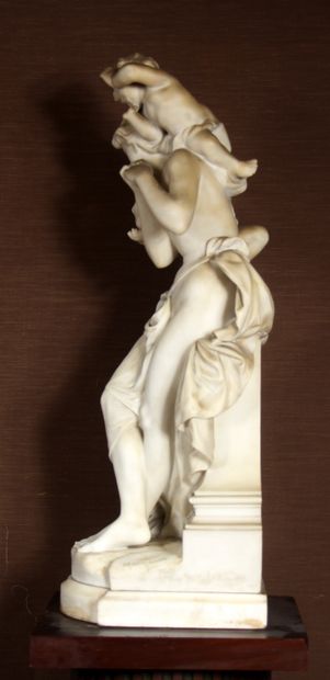 null Luca MADRASSI (1848-1919) : 

Jeune femme aux Amours

Sculpture en marbre blanc,...