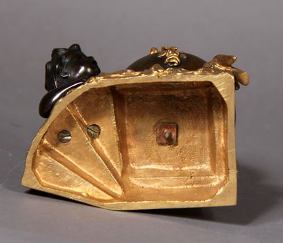 null SIGNORET-LEDIEU, Lucie (1858-1904) :

Encrier en bronze doré et bronze à patine...