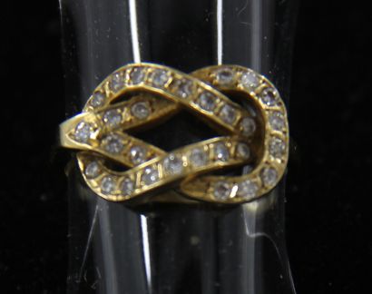 null 
*Ring knot in 18k yellow gold and brilliants, TDD: 52, gross weight: 3.8 g...