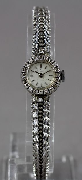 null THANK YOU BALM

Ladies' watchband in 18k white gold, case set with brilliants,...