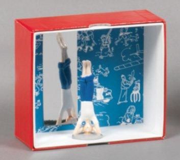 HERGÉ TINTIN Pixi Tintin et les Picaros-Tintin Yoga Figurine en métal peinte à la...