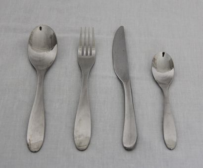 null GUY DEGRENNE

Part of a menagere in metal model Aloa including 42 dessert spoons,...