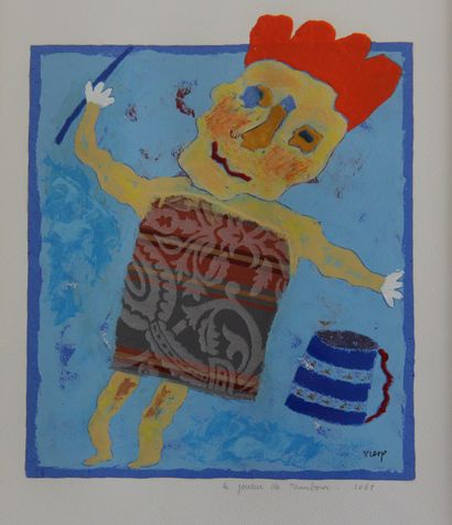null Daniel VIENE (1955-2013)

The drummer, 2001

Mixed media on paper signed and...