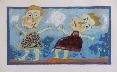 null Daniel VIENE (1955-2013)

The girls of the seaside, 2001

Mixed media on paper...