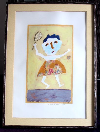null Daniel VIENE (1955-2013)

The tennis player, 2001

Mixed media on paper signed...